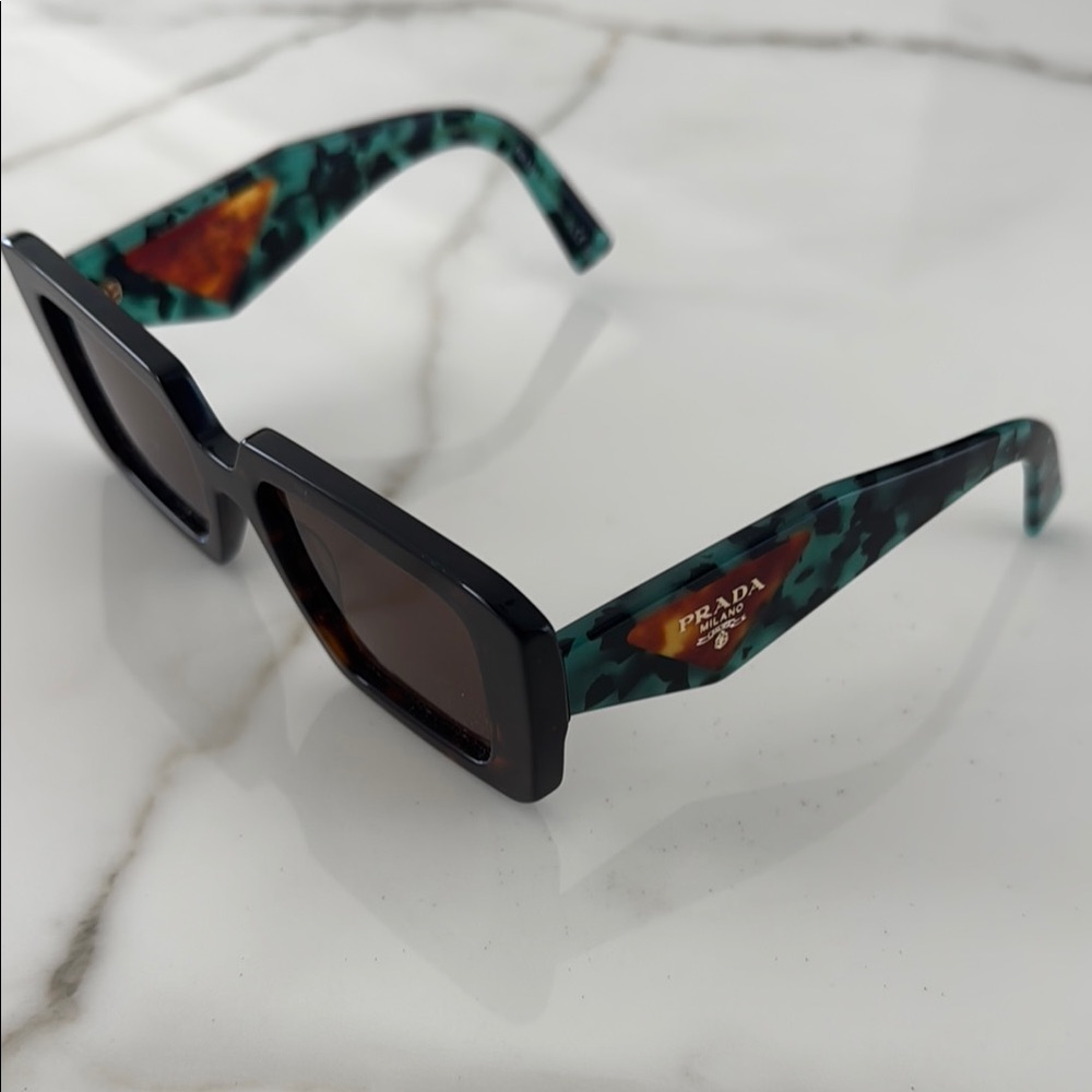 Prada Camouflage Green and Black Sunglasses